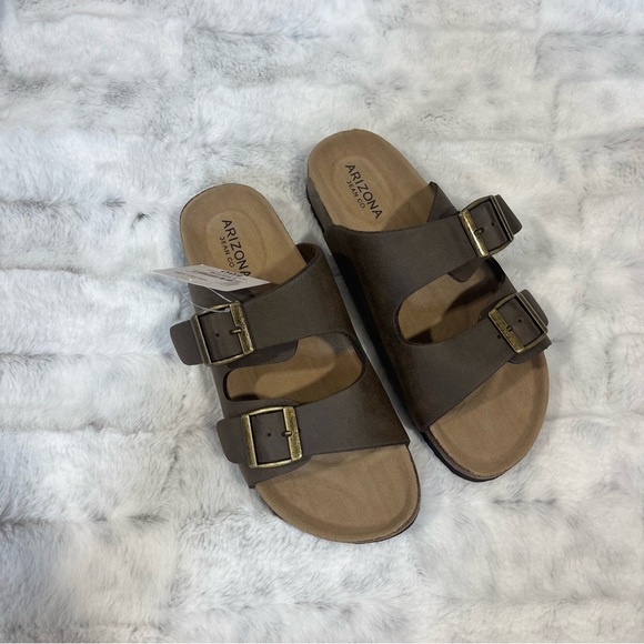 Arizona Brown Slide Sandals size 6 - Picture 3 of 8